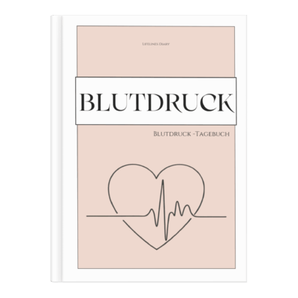 Blutdrucktagebuch Senioren - hellrotes Cover