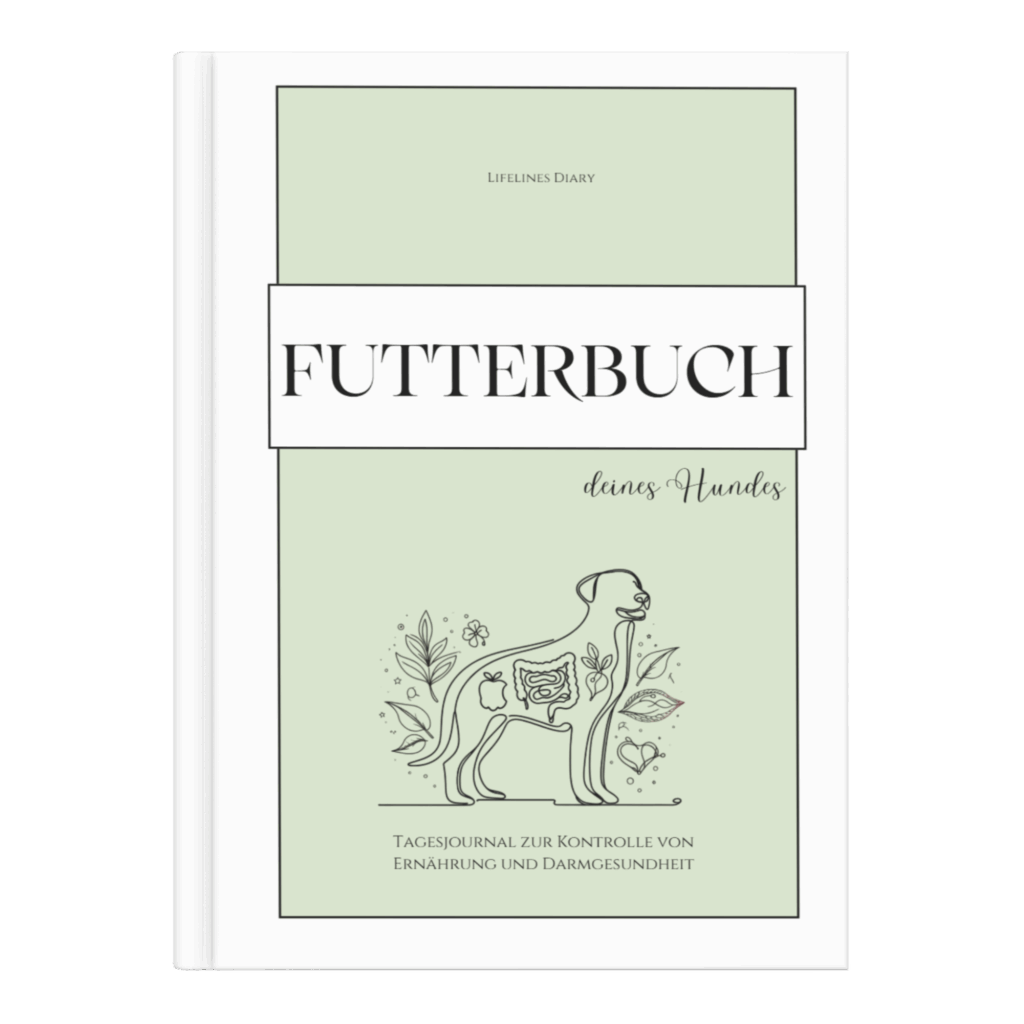 Grünes Cover mit gezeichneten Hund