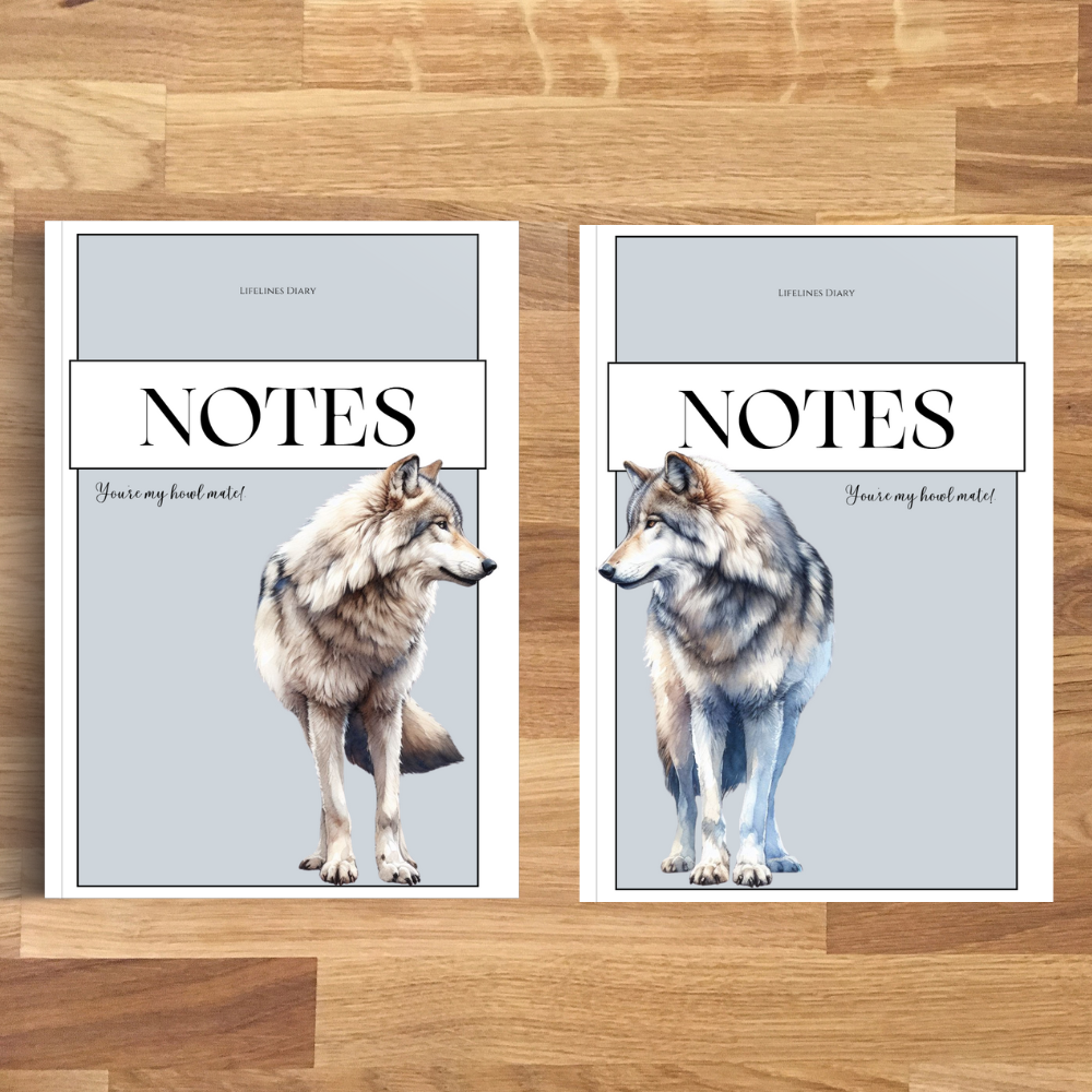 Pärchen-Notizbuch Wolf – Bild 2