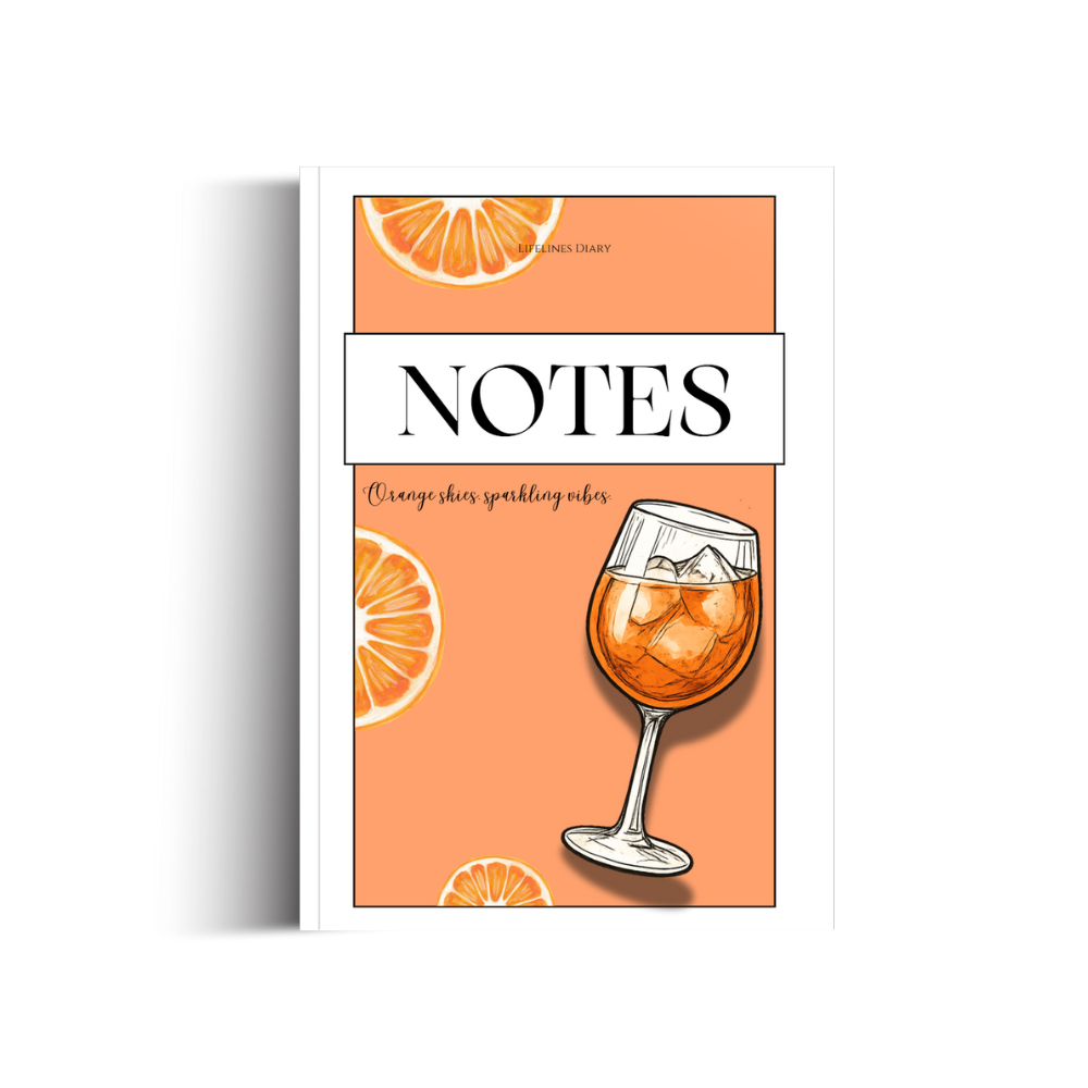Oranges Cover mit einem Spritz Getränk