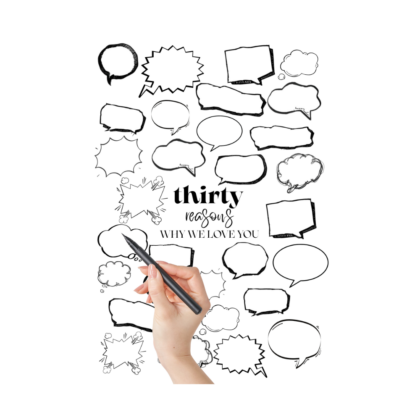 30. Geburtstag Sprechblasen