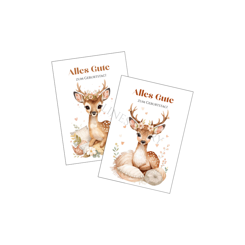 Bundle Geburtstagskarte Hirsch