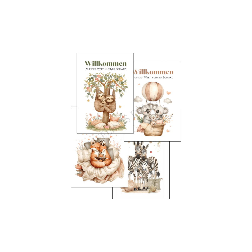 Bundle Karte "Willkommen auf der Welt"