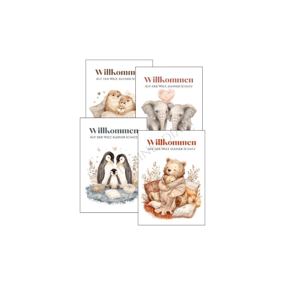 Bundle Karte "Willkommen auf der Welt"