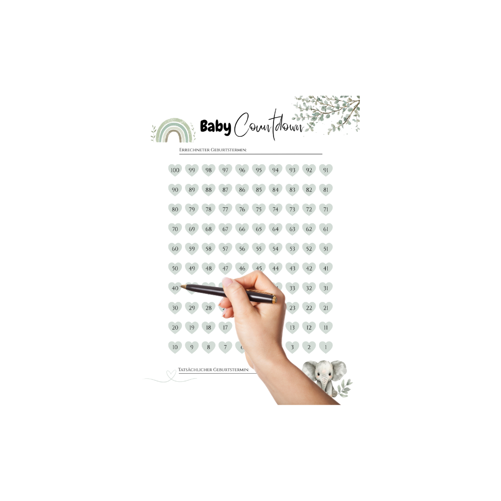 Baby Countdown (grün)