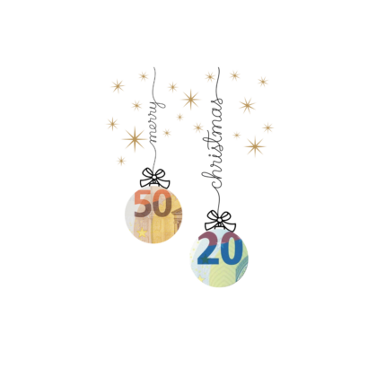 Geldgeschenk Weihnachtskugeln