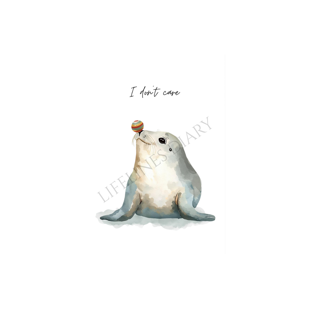 Karte „I don’t care"