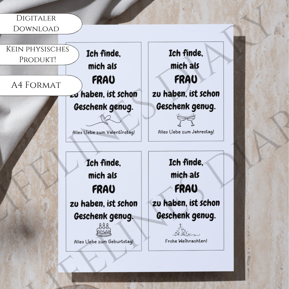 Weinetiketten "Mich als Frau zu haben..." – Bild 3