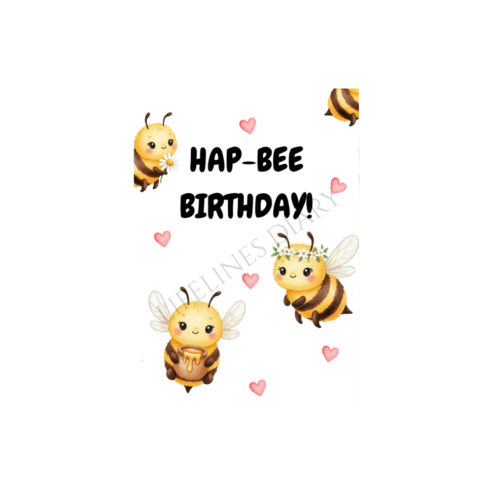 Karte „Hap-Bee Birthday"