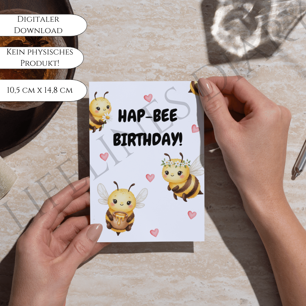 Karte „Hap-Bee Birthday" – Bild 2