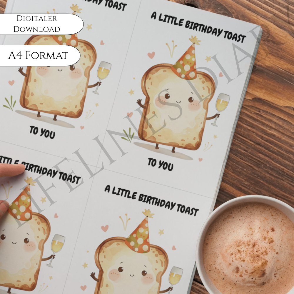 Karte „A little birthday toast" – Bild 3