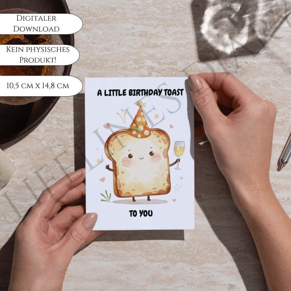 Karte „A little birthday toast" – Bild 2