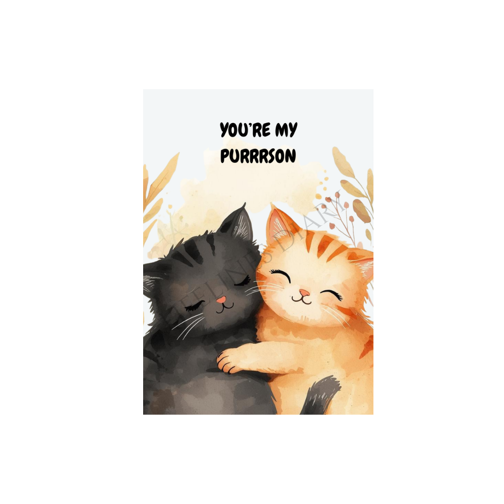 Karte „You're my purrrson"