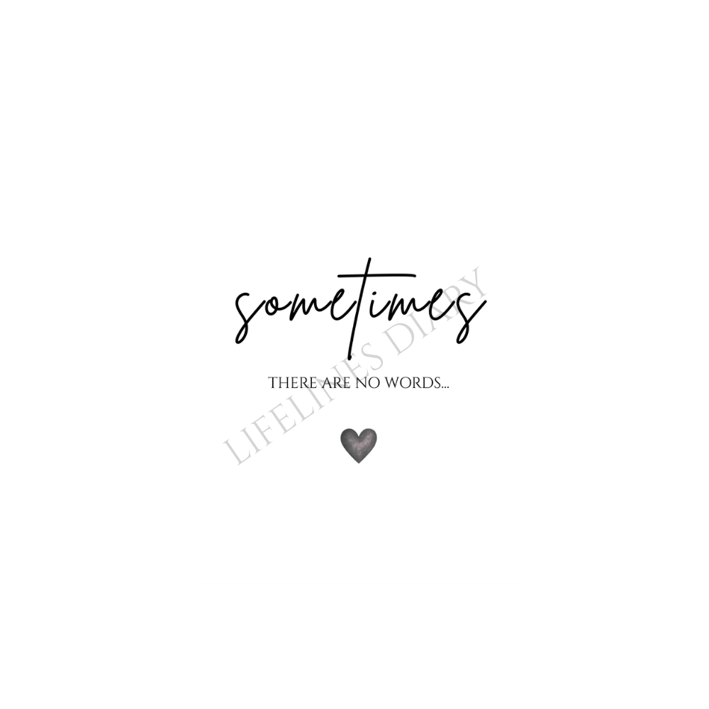 Karte „Sometimes there are no words…“