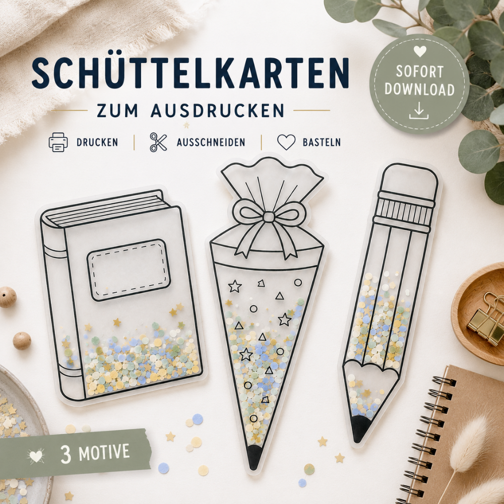 Schüttelkarte Einschulung Bundle