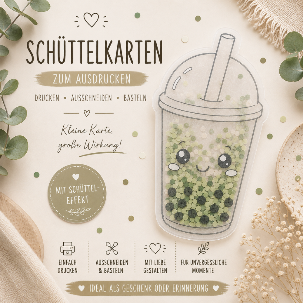 Schüttelkarte Bubble Tea