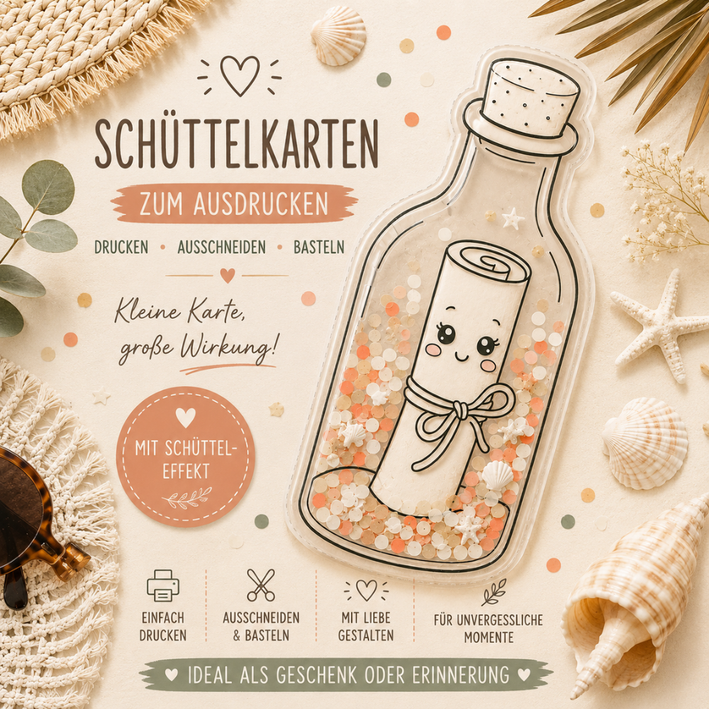Schüttelkarte Flaschenpost