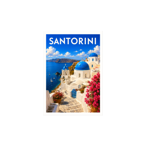 Postkarte Santorini