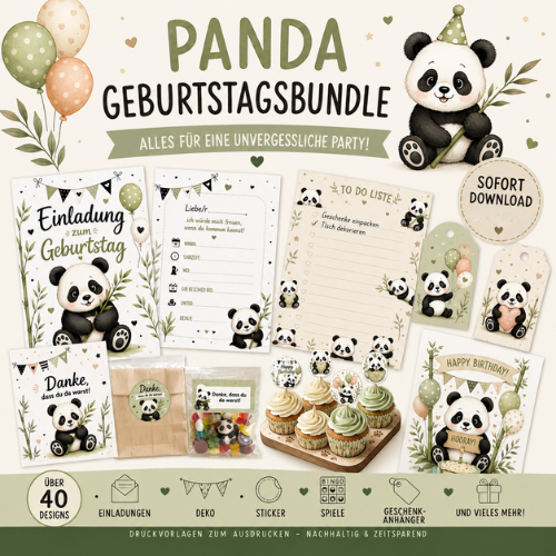 Panda Geburtstag Bundle