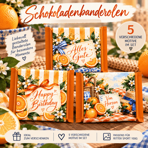 Sommerliche Schokoladen-Banderolen