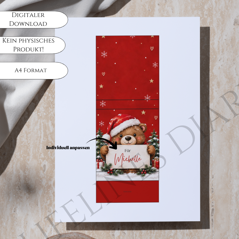 Banderole Weihnachten Bär – Bild 3