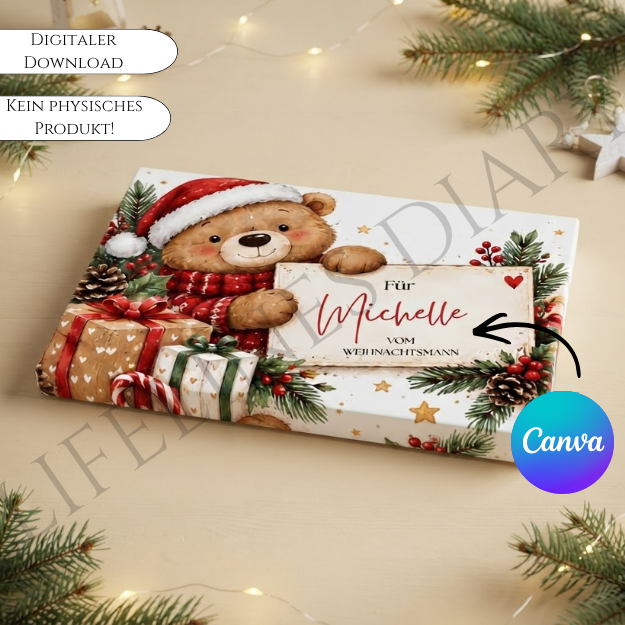 Banderole Weihnachten Teddy – Bild 3